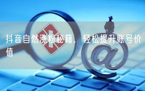 抖音自然涨粉秘籍，轻松提升账号价值