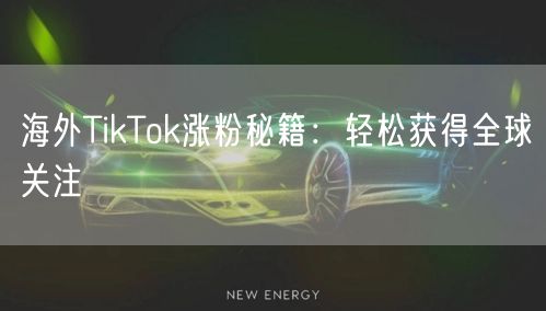 海外TikTok涨粉秘籍：轻松获得全球关